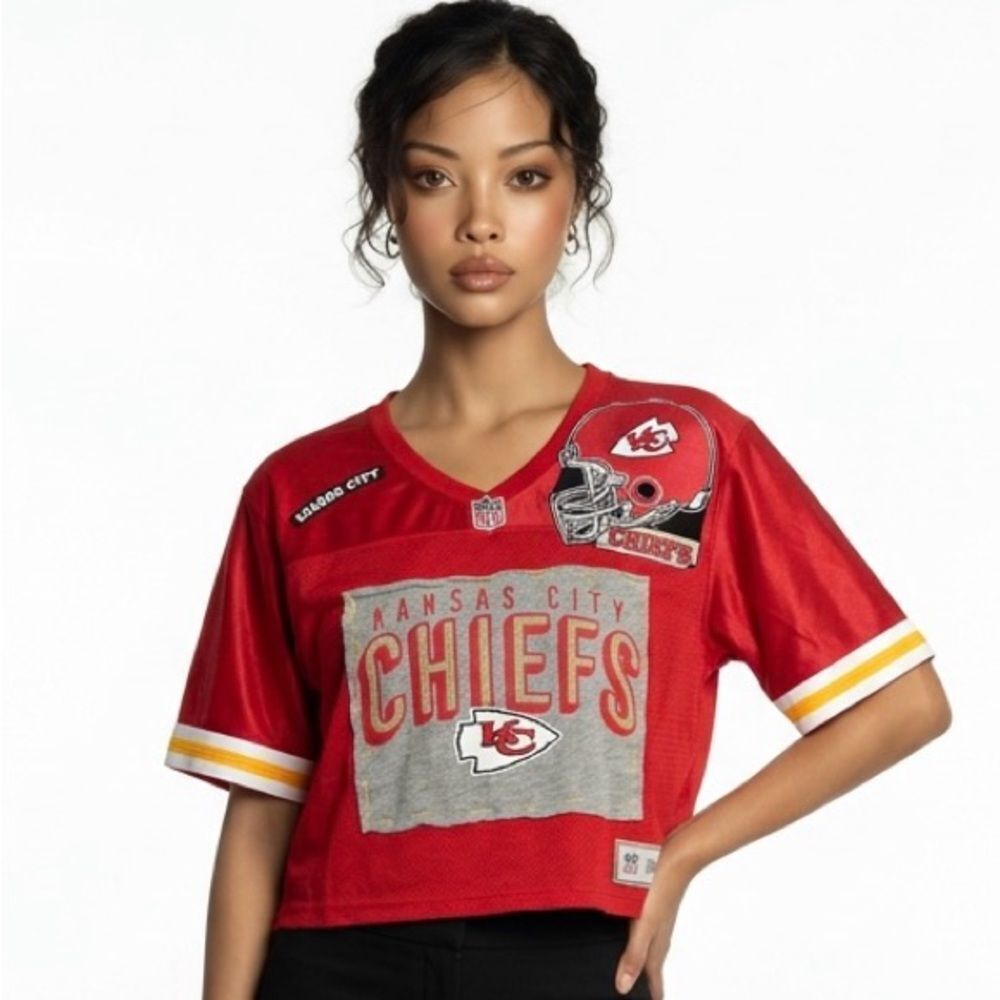 KANSAS CITY CHIEFS Upcycled NFL Pro Line Jersey Fits Up To A Women’s XL NEW